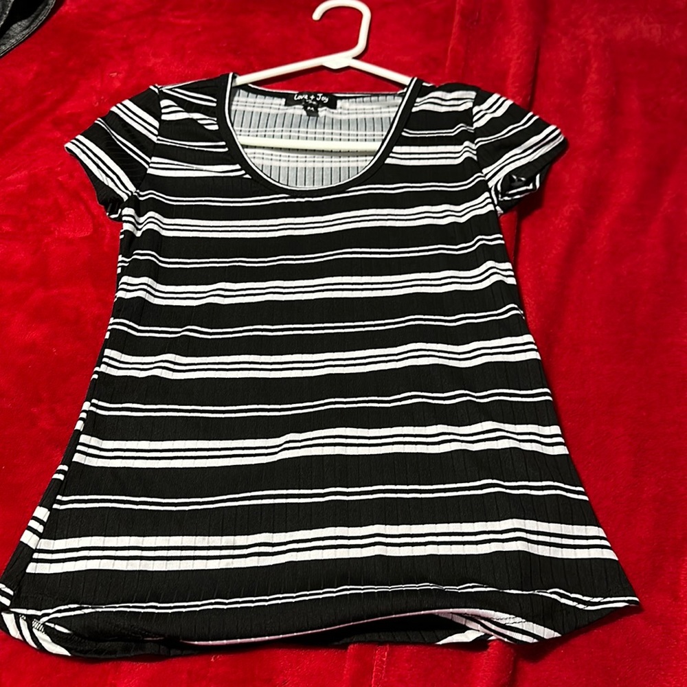 Black and white striped